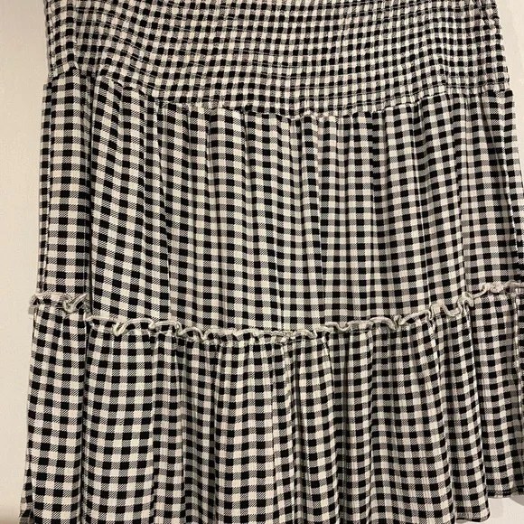 Hippie Rose Skirt Black & White Check XL Elastic waist New no tags - Picture 7 of 14
